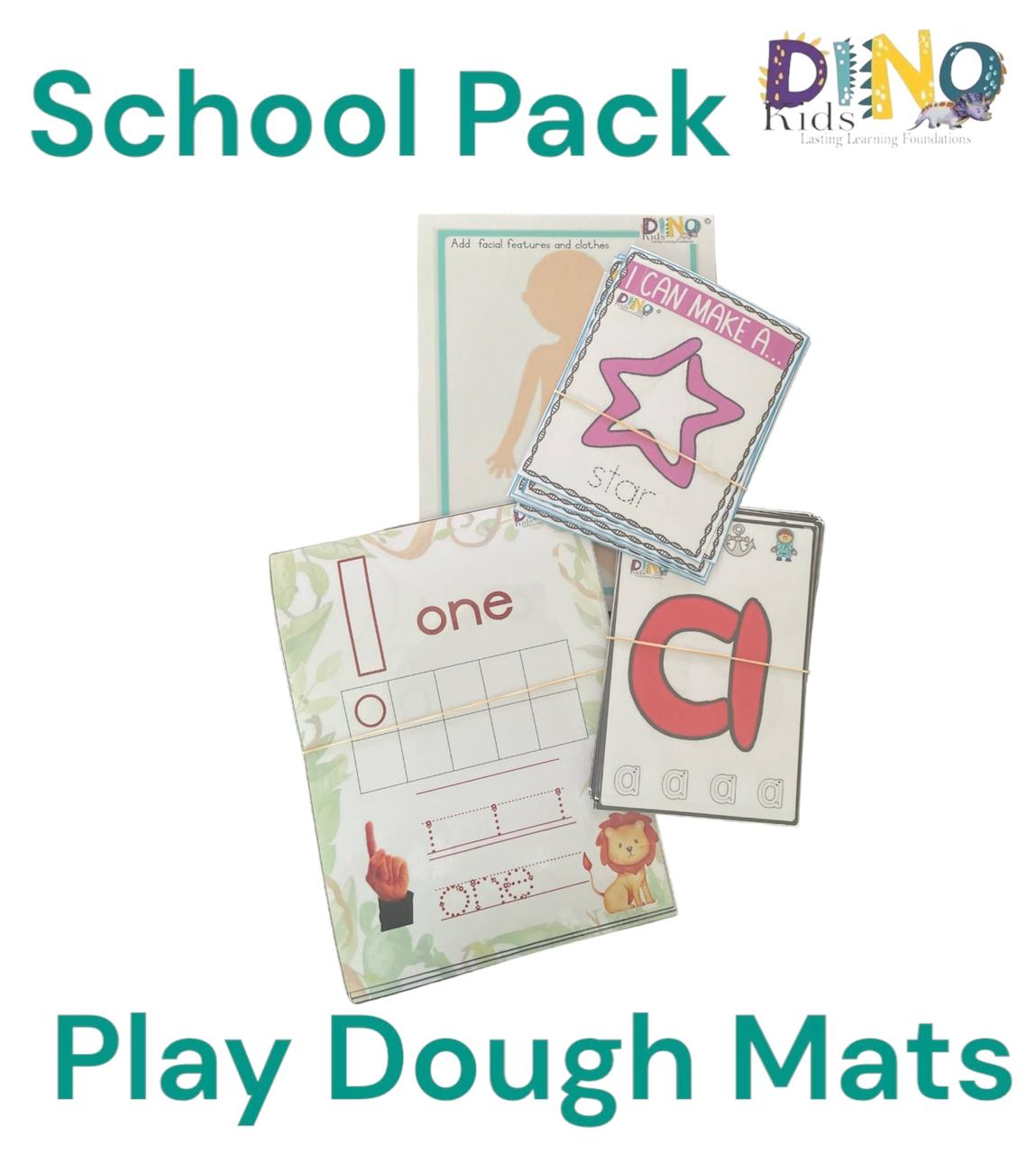 School Pack Play Dough Mats